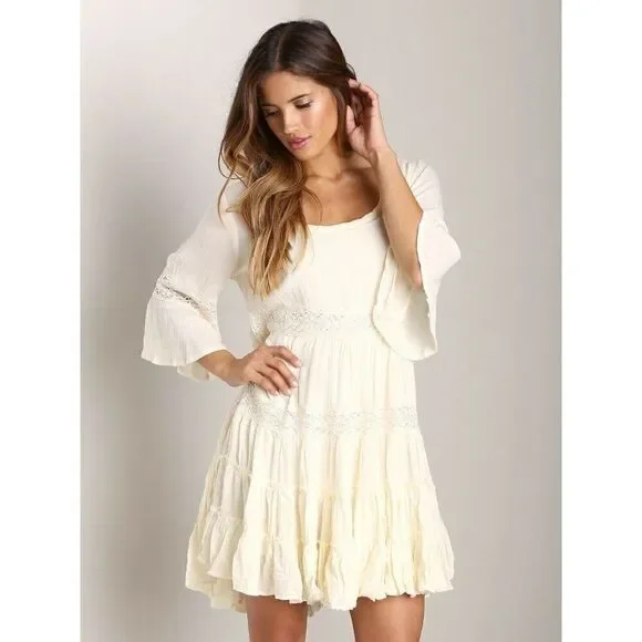 chinese dress ladies Free People Tabby Lace Mini Dress  Bliss